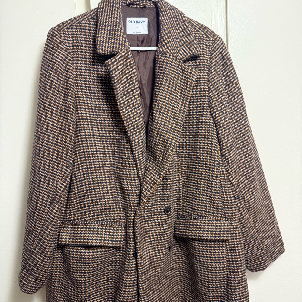 Old Navy Brown and Black Houndstooth Blazer